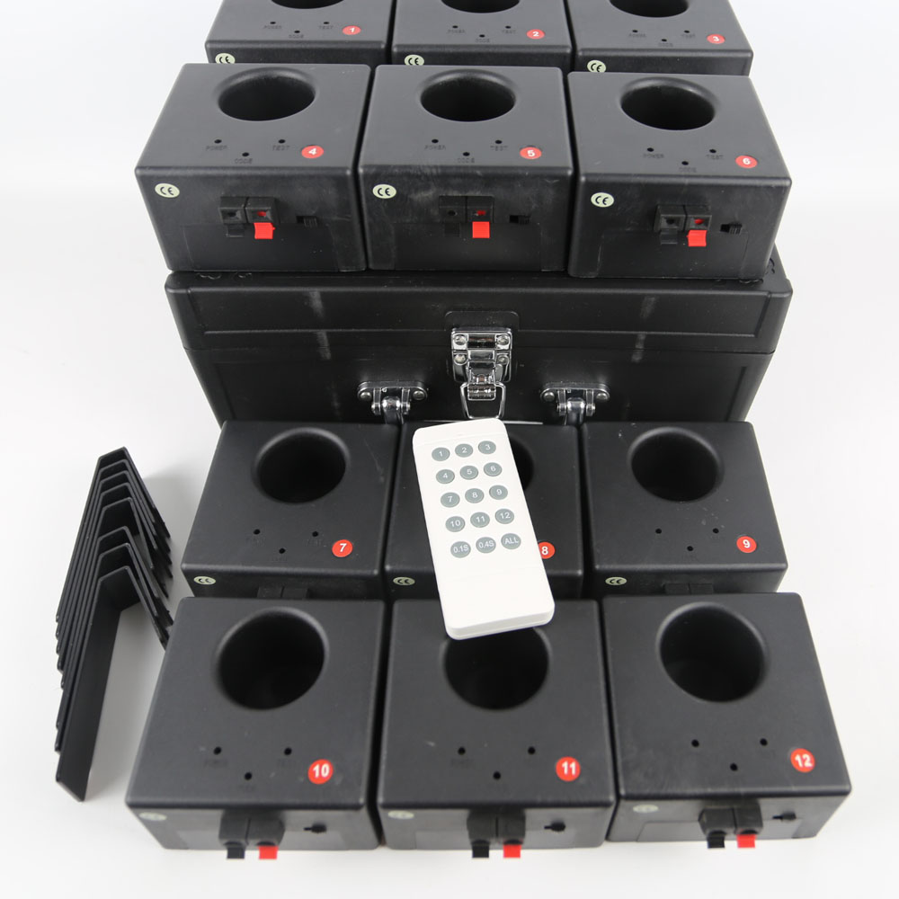 Professional 12-Cue Wireless Fireworks Firing System New Remote Control Cold Pyro for Wedding Decoration Made of Durable Metal