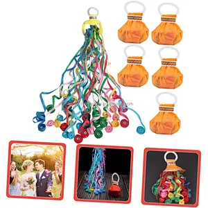 Birthday Wedding Party Supplies Props Hand Throw Streamers Poppers Ribbon Confetti No Mess Paper Throw Streamers