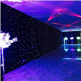 Upgrade DMX Control Twinkle 300 LED Light Led Wedding Lighted Star Curtain Cloth Backdrop for Indoor Outdoor Stage