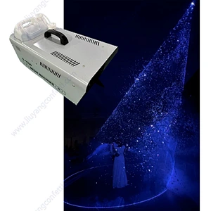 Bride's First Dance Ring Ceremony Magical Wedding Party Stage with Snowflake Projection Lights