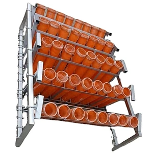 Adjustable Metal Fireworks Display Rack with Fiberglass Mortar Tubes Promotional Party Supplies for New Year's Eve Celebrations