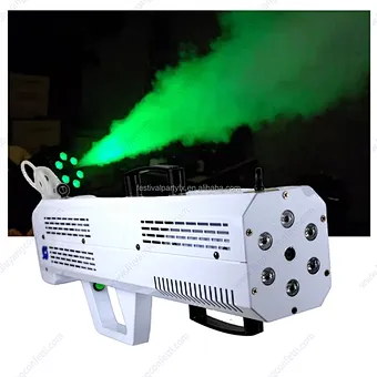 Factory Price 1500W Portable RGB LED Smoke Jet Fog Gun Machine Handheld Stage FX for Wedding Event Night Club Disco DJ Parties