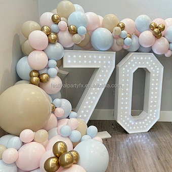 110pcs Metallic Gold and Matte White Latex Balloon Set Suitable for Birthday Wedding Party Decoration