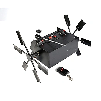 12 Channel Windmill Rotate Double Wheel Cold Fireworks Machine Wireless Remote Control Battery Cold Fireworks Firing System