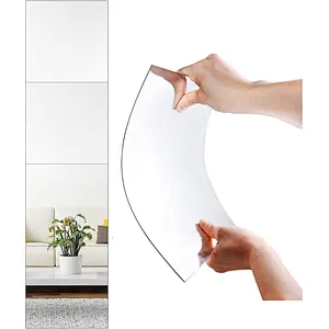 Wall Acrylic 3d Tree Reflective Self-adhesive Decor Adhesive Decoration Soft Decorative Water Proof Car Self Mirror Sticker