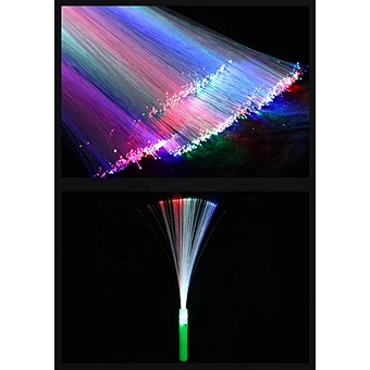 Flash Kid Toy Colorful Blinking Light up Fiber Optic Stick Glow Wand Led Magic Wand for Birthday Wedding Concert Cheer Prop