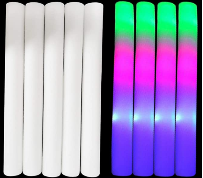 Customizable Purple RGB Glow Stick Bulk LED Foam Cheer Tube for Party & Promotional Use Colorful Light in the Dark
