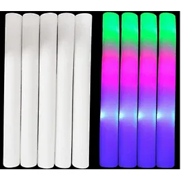 Customizable Purple RGB Glow Stick Bulk LED Foam Cheer Tube for Party & Promotional Use Colorful Light in the Dark