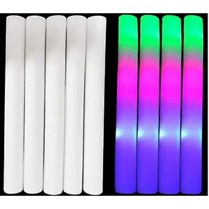 Customizable Purple RGB Glow Stick Bulk LED Foam Cheer Tube for Party & Promotional Use Colorful Light in the Dark
