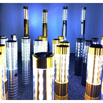 Bulk Colorful LED Glow Sticks Cheer Tube LED Lights Glow champagne Glitter Baton Stick for Disco Party Nightclub