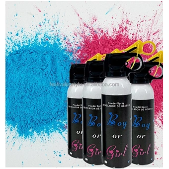 Pink Blue Hoi Powder Boy or Girl Sprayer Bottle Baby Shower Gender Reveal Fire Extinguisher