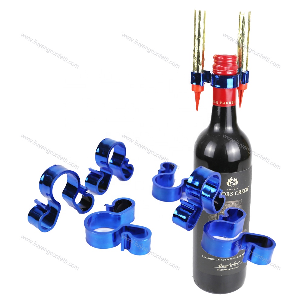 Single DOUBLE champagne BOTTLE TOP SPARKLER CLIPS Holder for Nightclub Party Candle Sparkler Fountain