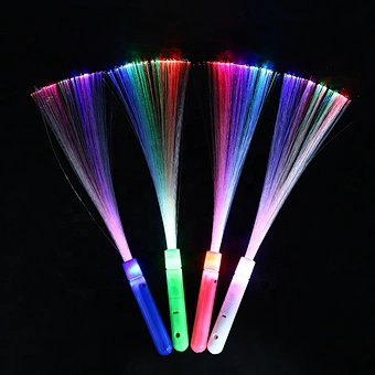 Flash Kid Toy Colorful Blinking Light up Fiber Optic Stick Glow Wand Led Magic Wand for Birthday Wedding Concert Cheer Prop