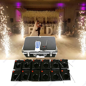 Pyro Fire Machine Wireless Remote Control Channel Fountain Liuyang Hot Sale 12Cue Cold Stage Celebration Firing System Fireworks
