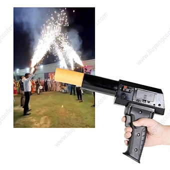 Hand Hold Cold Pyro Gun for Cold Spark Fountain Fireworks Handheld Mini Spark Shooter Stage Fireworks Firing System for Wedding