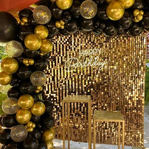 2022 Hot Sale 4D Sequin Shimmering Wind Flapping Wall Panel Backdrop for Baby Shower Event Party Birthday Wedding Decoration