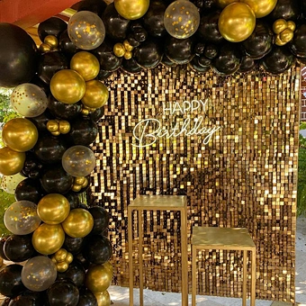 2022 Hot Sale 4D Sequin Shimmering Wind Flapping Wall Panel Backdrop for Baby Shower Event Party Birthday Wedding Decoration