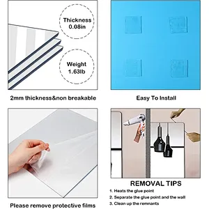 Wall Acrylic 3d Tree Reflective Self-adhesive Decor Adhesive Decoration Soft Decorative Water Proof Car Self Mirror Sticker
