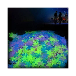 50Pcs Luminous 3D Stars Glow in Dark Wall Stickers for Kids Baby Rooms Bedroom Ceiling Home Decor Fluorescent Star Stickers