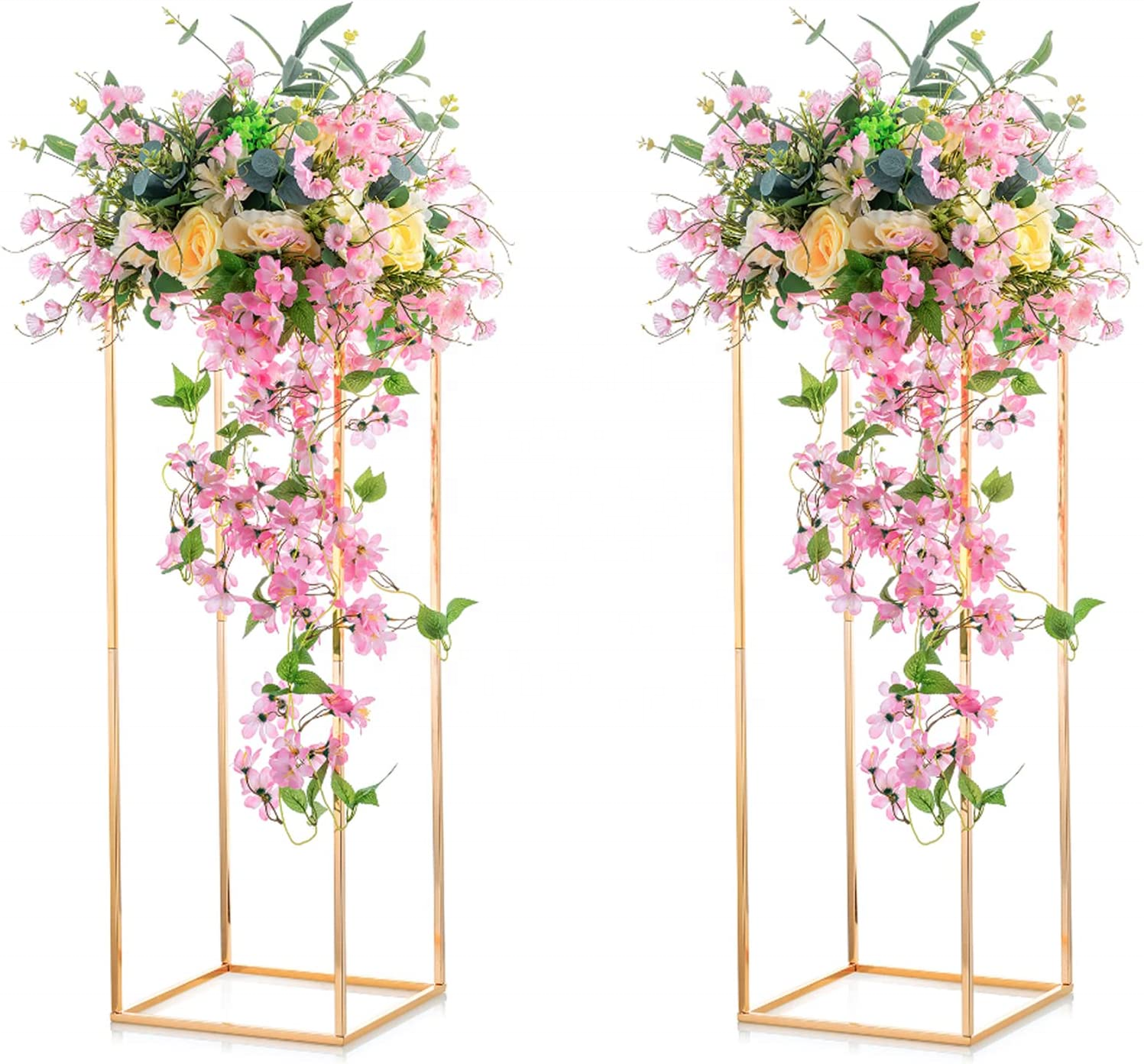 4 Size Iron Removable Metal Gold Wedding Flowers Table Stands Decorations Vase Wedding Centerpieces Stage Decorations