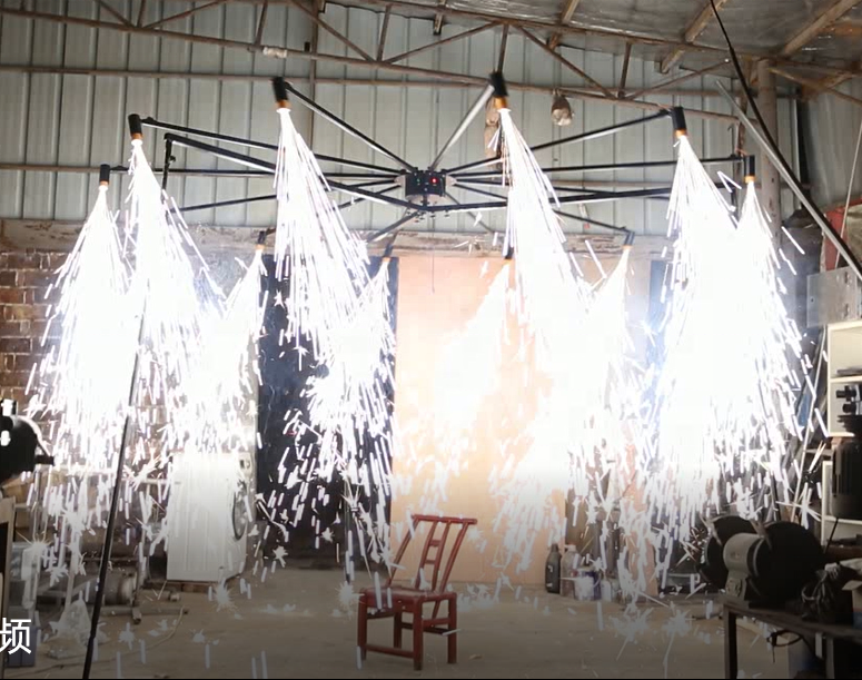 Stage Wedding First Dance 360 Degree Hanging Flower Rotating Remote Control Cold Pyro Pyrotechnic Igniter Firework Firing System