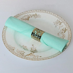 Square Satin Table Soft Handkerchief Romantic Banquet Decoration Custom Wedding Cloth Blush Dinner Napkins With Design Edge