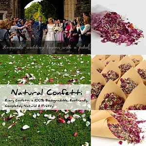 Dried Wedding Confetti Lavender Flower Petals Petals Organza Bag Natural Small Rose Petals for Mariage Photography
