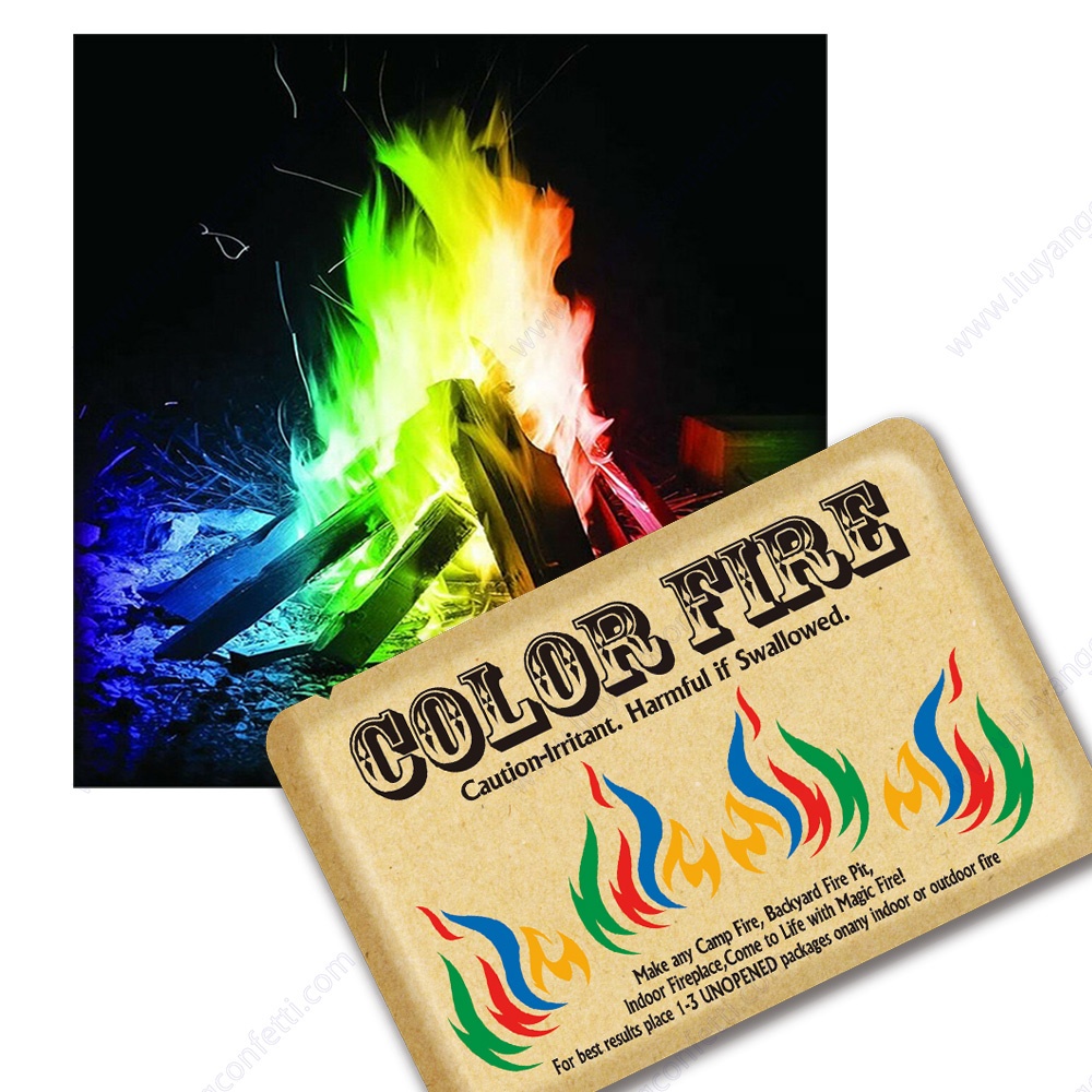 Colorful Flame Magician Pyrotechnic Trick Glowing Prop Bonfire Fireplace Patio Toy Party Supplies Color Art Mystical Magic Fire