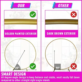Hot Selling Wedding Backdrop Arch Elegant Wedding Gold Metal Arch Background for Party Events Decoration