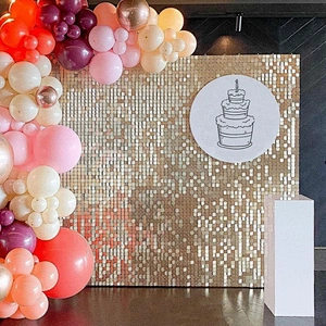Birthday Home Bridal Shower Engagement Bachelorette Decor Stunning Iridescent Mirror Wedding Shimmer Backdrop Sequin Wall Panel