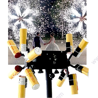 Cold Pyro Wedding Decor Wheel Remote Control Rotating Indoor Pyrotechnic Stage Fountain Machine Firework Firing System
