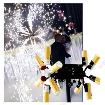 Dj SFX Fountain Sparkler Spark Stage Indoor Firing System Double Wheels Party Wedding Remote Control Cold Pyro Fireworks Machine