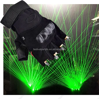Rechargeable Green LED Palm Light Laser Gloves for Dancing Stage Party Decoration DJ Club Outdoor Lighting Show Bars