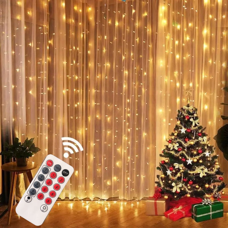 Light Garland Decor Merry Christmas Suppliers Led Curtain for Home Ornament Xmas Gifts Navidad 2022 New Year 2023