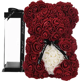 Teddy Rose Bear Box 2023 Valentine's Day Gift Idea for Girlfriend Mother-Preserved Kids' San Decoration Graduation Father's Day