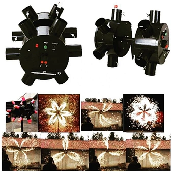Indoor Pyrotechnic Cold Pyro Fountain Double Wheels Stage Fireworks Firing System