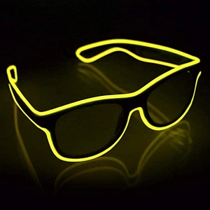 Neon Rave Glow Costumes Kids Adults Halloween Favors Edm Dark Custom Logo Flashing Led El Glasses Light up Sunglasses for Party