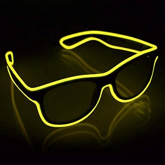 Neon Rave Glow Costumes Kids Adults Halloween Favors Edm Dark Custom Logo Flashing Led El Glasses Light up Sunglasses for Party