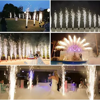 600w Cold Sparkler Fireworks Machine DMX Remote Control Wedding DJ Party Popper & Spray for Festive Celebrations