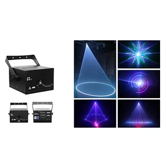 Dance Floor Decorations Machine Display 3w 5w 10w Ilda Rgb Full Color Projector Animated Beam Snow Laser Wedding Lighting