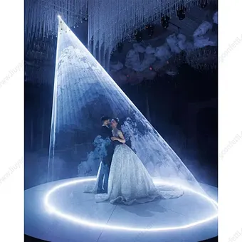 RGB Full-Color 3D Laser Projector AC Disco Party Stage Lamp for Christmas Show First Dance Marriage Wedding