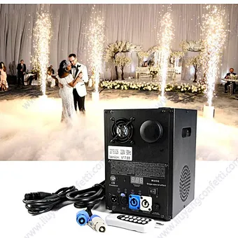 DMX Electric Titanium Powder Cold Sparklers Stage Fountain Firework Pyrotechnic Spark Dancing Machine for Parties Wedding
