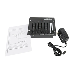 Mini 6-Channel DMX512 Controller for LED Par & DJ Lights Simple  Console with DC9V Adapter  for Party Supplies