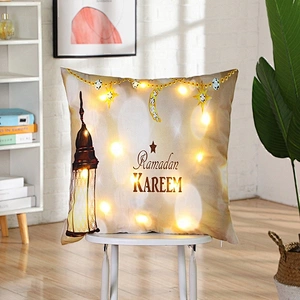 LED Home Pillowcase for Ramadan & Eid Mubarak Decorations Mosque Decorative Party Supplies Muslim Holiday Gift
