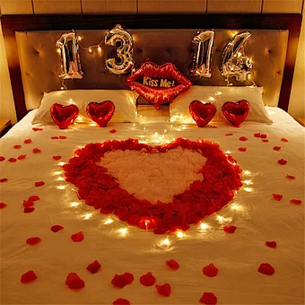 100pc Color Real Touch Fabric Red Artificial Rose Petals Flower Silk for Valentine Day Wedding Decoration Event Satin Decorative