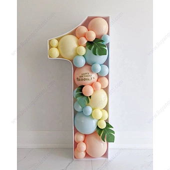 Diy Large Fillable Letters Mosaic Balloon Frame Custom Number Balloon Stand Box Birthday Wedding Party Decorations