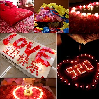 Wholesale Wedding Rose Petals Artificial Silk Flower Red Rose Petals Valentine's Day Decor