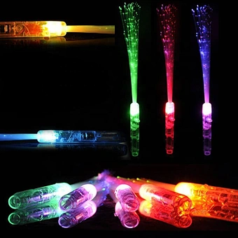 Flash Kid Toy Colorful Blinking Light up Fiber Optic Stick Glow Wand Led Magic Wand for Birthday Wedding Concert Cheer Prop