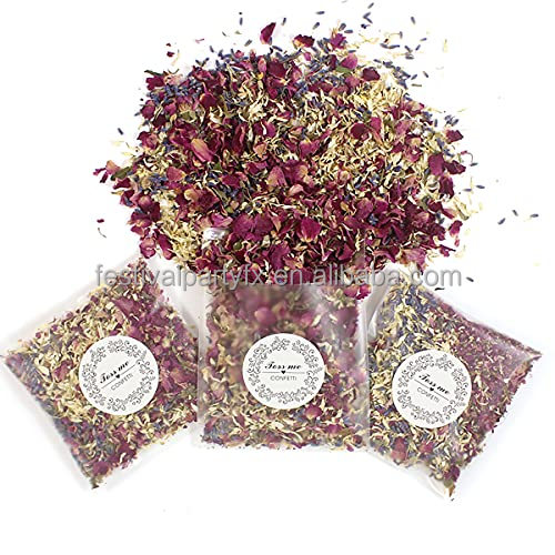 Dried Wedding Confetti Lavender Flower Petals Petals Organza Bag Natural Small Rose Petals for Mariage Photography