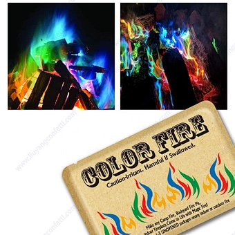 Colorful Flame Magician Pyrotechnic Trick Glowing Prop Bonfire Fireplace Patio Toy Party Supplies Color Art Mystical Magic Fire